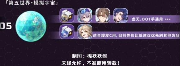 崩坏星穹铁道1.3模拟宇宙双倍掉落饰品哪个好