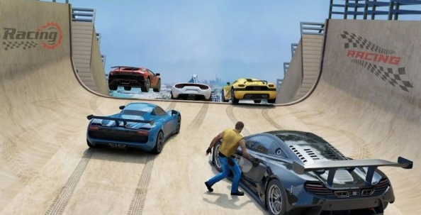超级汽车特技比赛3D游戏截图-2
