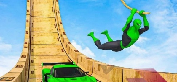 超级英雄坡道汽车游戏截图-1