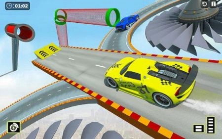疯狂坡道赛车特技游戏截图-3