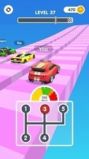 笔直赛道齿轮车竞速游戏截图-2