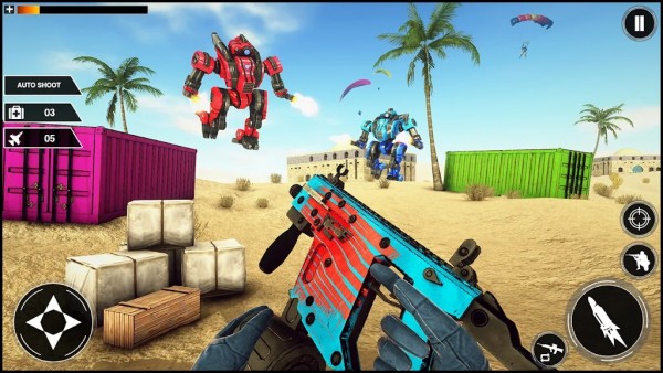 Robot Shooting Strike(机器人战场射击免费下载)游戏截图-2