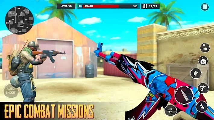 Desert Shooting War(沙漠士兵射击手游)游戏截图-1