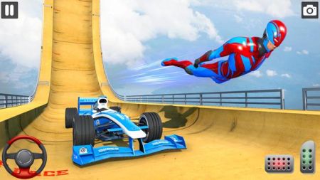 超级英雄方程式赛车特技Superhero Formula Car Stunt游戏截图-3