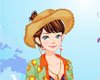 海滩俏丽女子