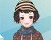 自信雪地少女