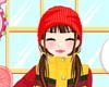 情侣相约堆雪