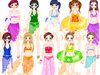 十个泳装少女