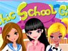 女孩上学往