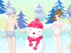 孩子们和雪人