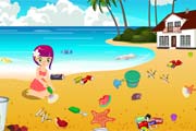 夏日海滩清理