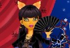 扇子猫女郎