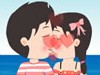 情侣海边之吻