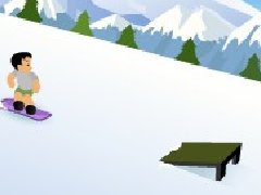 男孩去滑雪