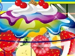 水果沙拉冰淇淋