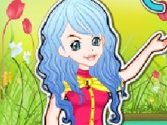 池塘边的姑娘
