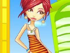 夏日购物女孩