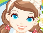 爱花的小女孩
