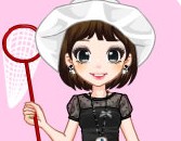 女孩捉蝴蝶