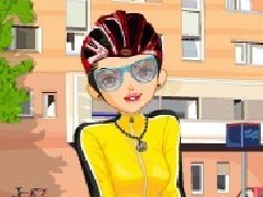 骑单车女生