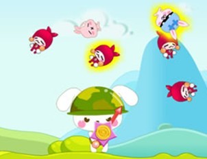 兔宝宝射击布娃娃