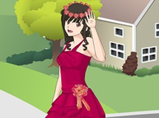 浪漫花环女孩