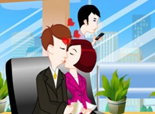 办公室里亲亲