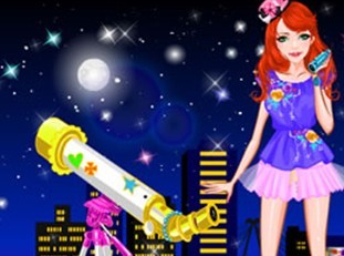 星空下的女孩