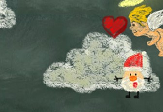 圣诞老人涂鸦跳跃