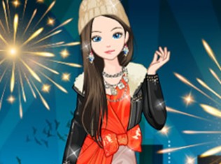 新年时尚女孩