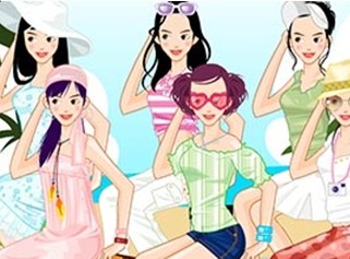 旅游杂志的封面女孩