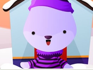 可爱冬季小兔