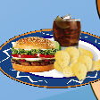 美味的鸡腿汉堡