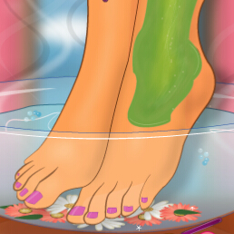 女孩的腿部护理